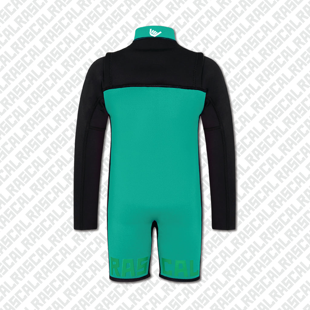 Lightning Sleeve Green Summer Wetsuit 2mm