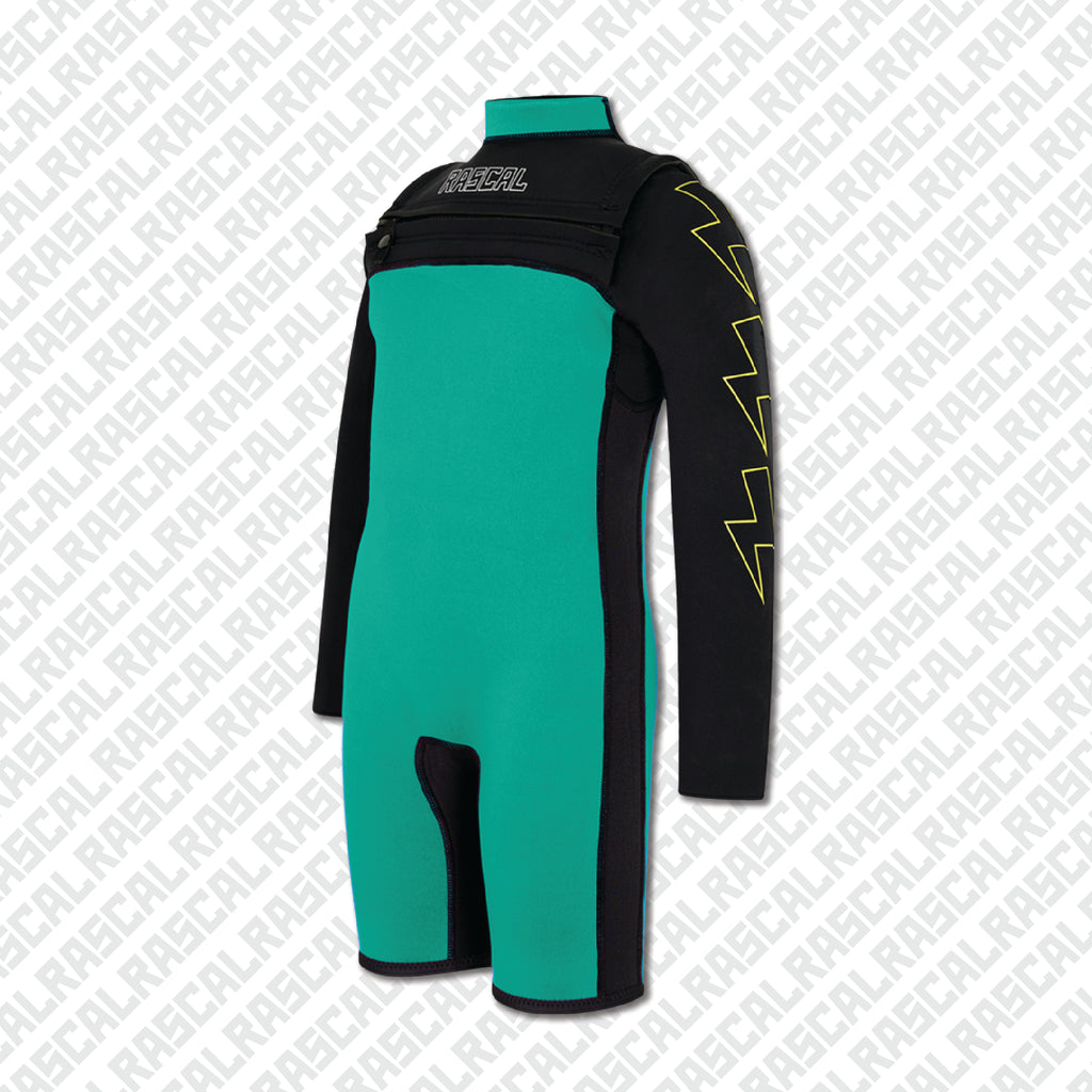 Lightning Sleeve Green Summer Wetsuit 2mm