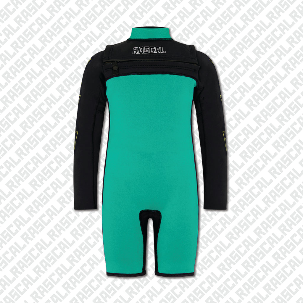Lightning Sleeve Green Summer Wetsuit 2mm