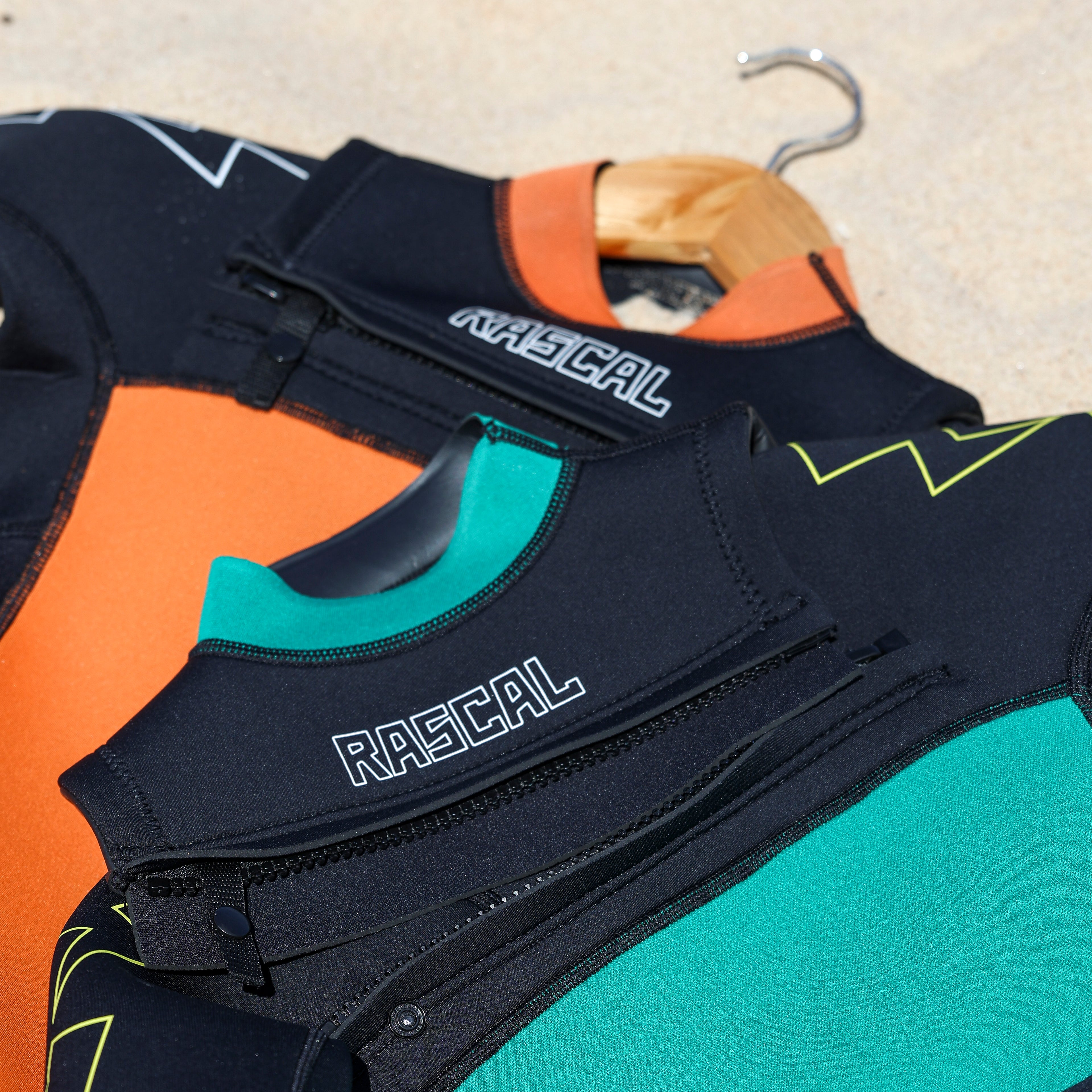 Lightning Sleeve Green Summer Wetsuit 2mm