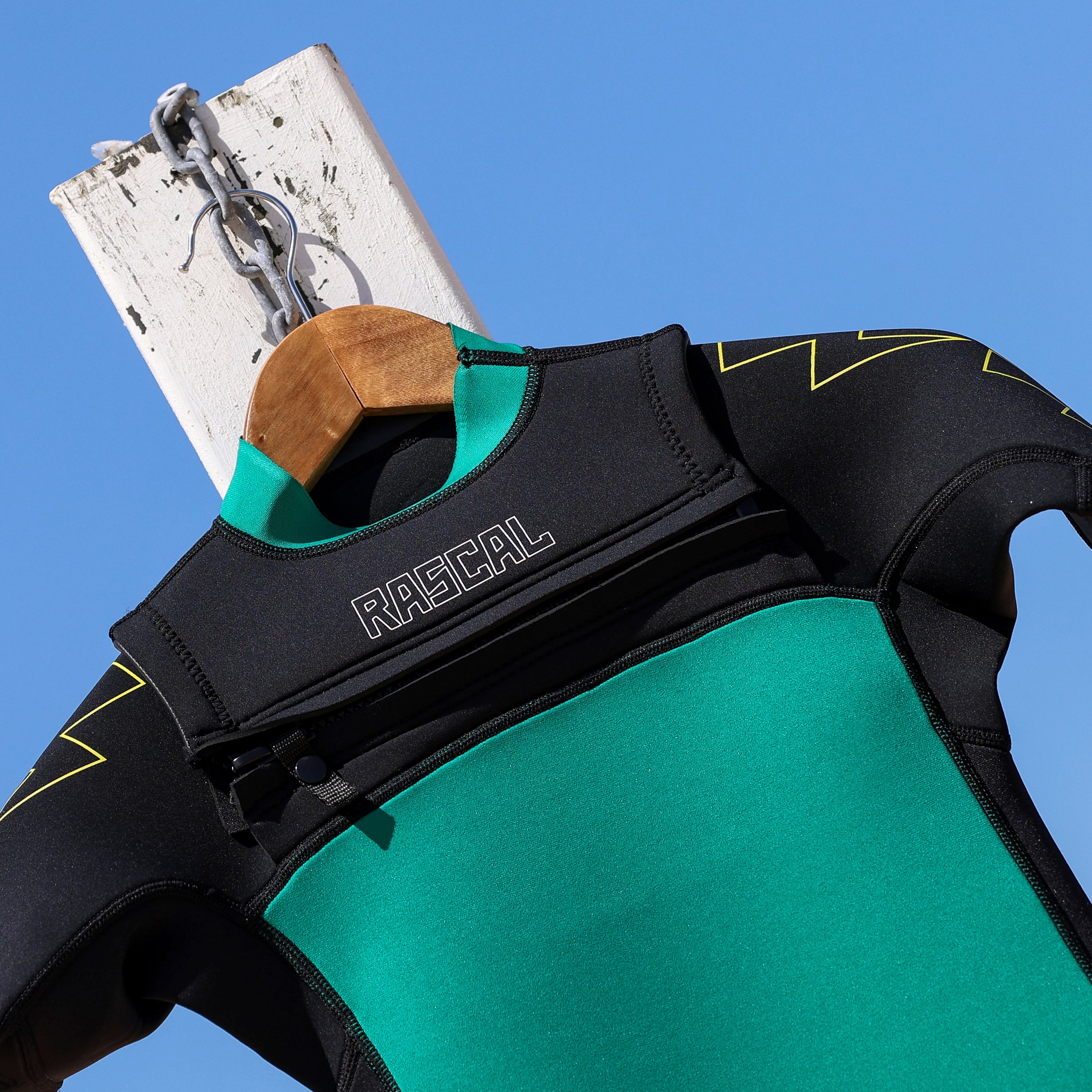 Lightning Sleeve Green Summer Wetsuit 2mm