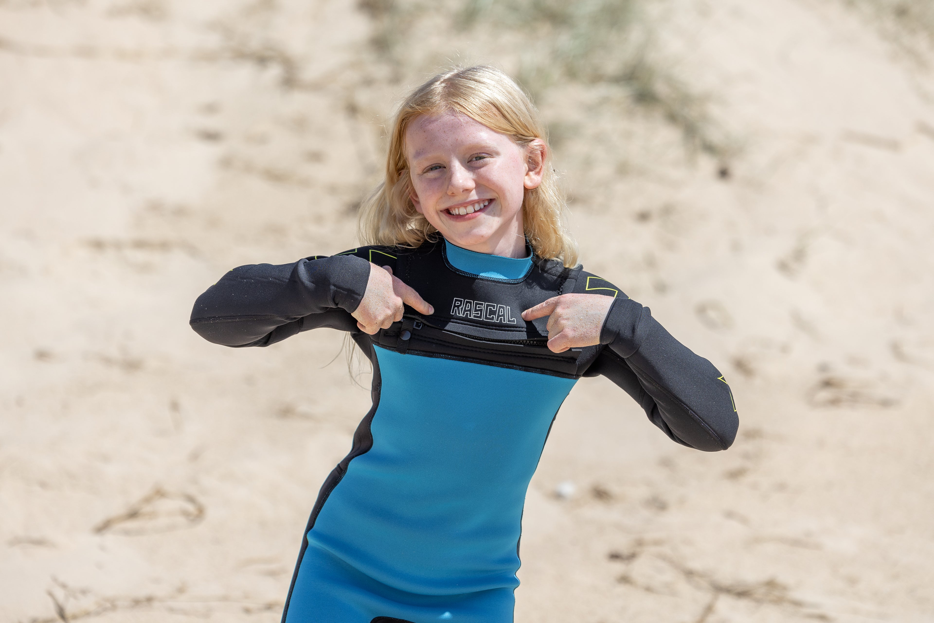 Lightning Sleeve Blue Summer Wetsuit 2mm