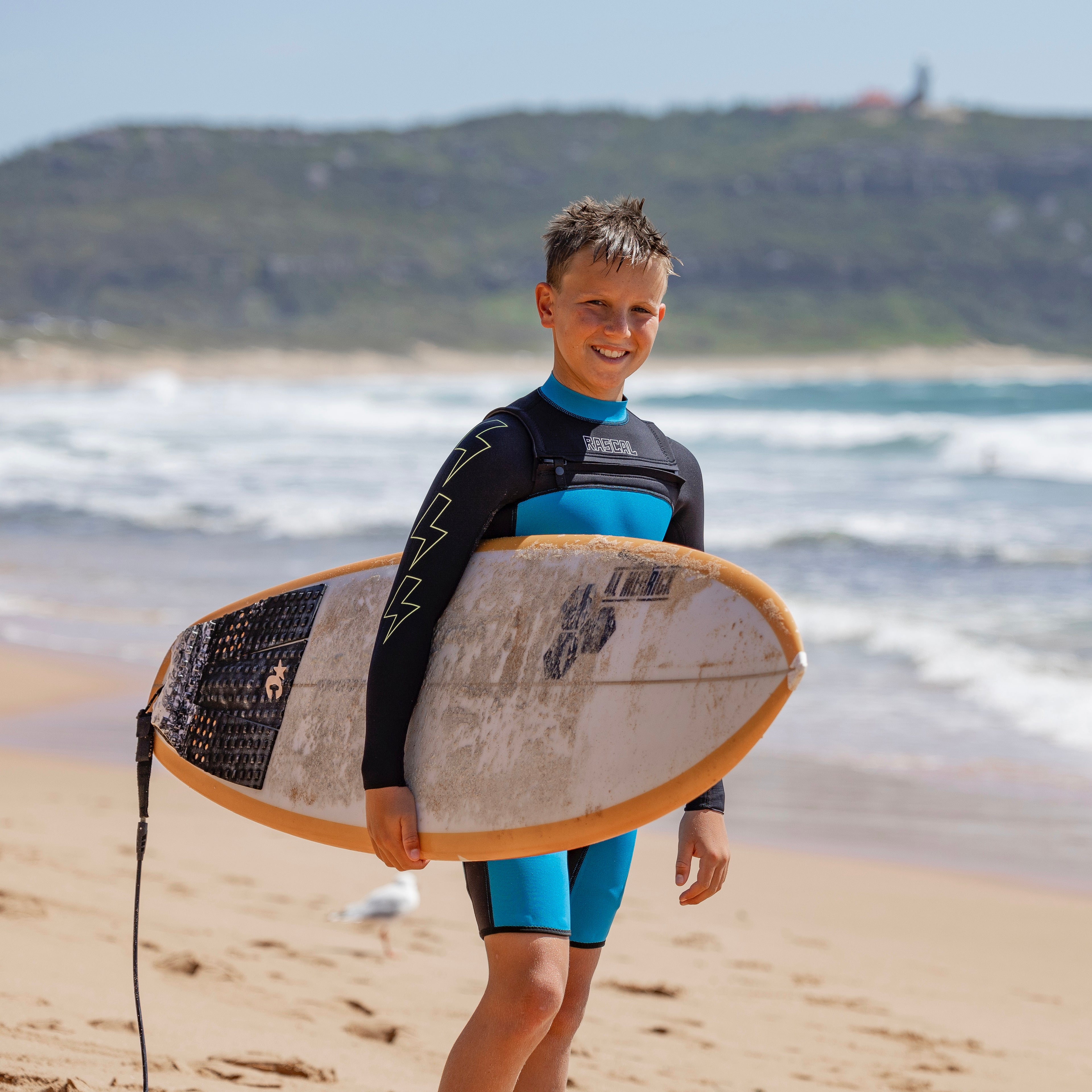 Lightning Sleeve Blue Summer Wetsuit 2mm