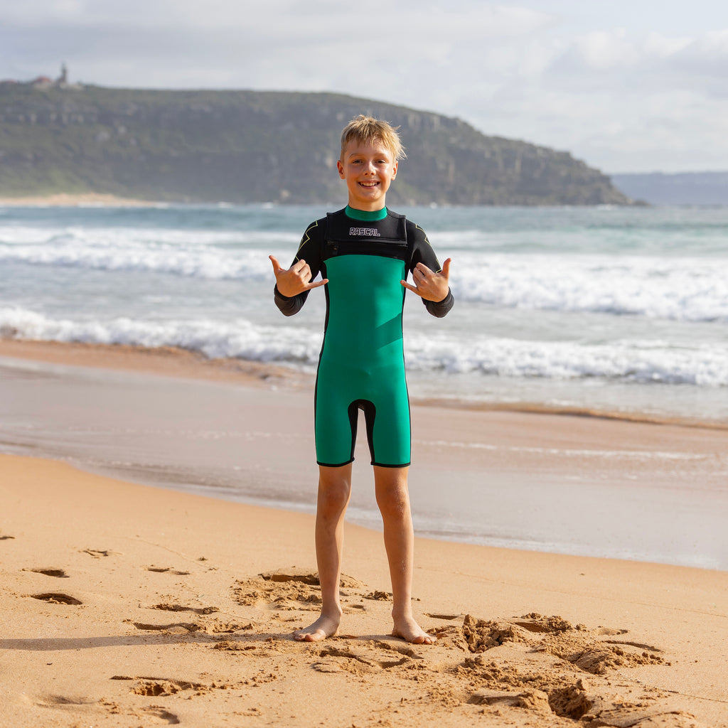 Lightning Sleeve Green Summer Wetsuit 2mm